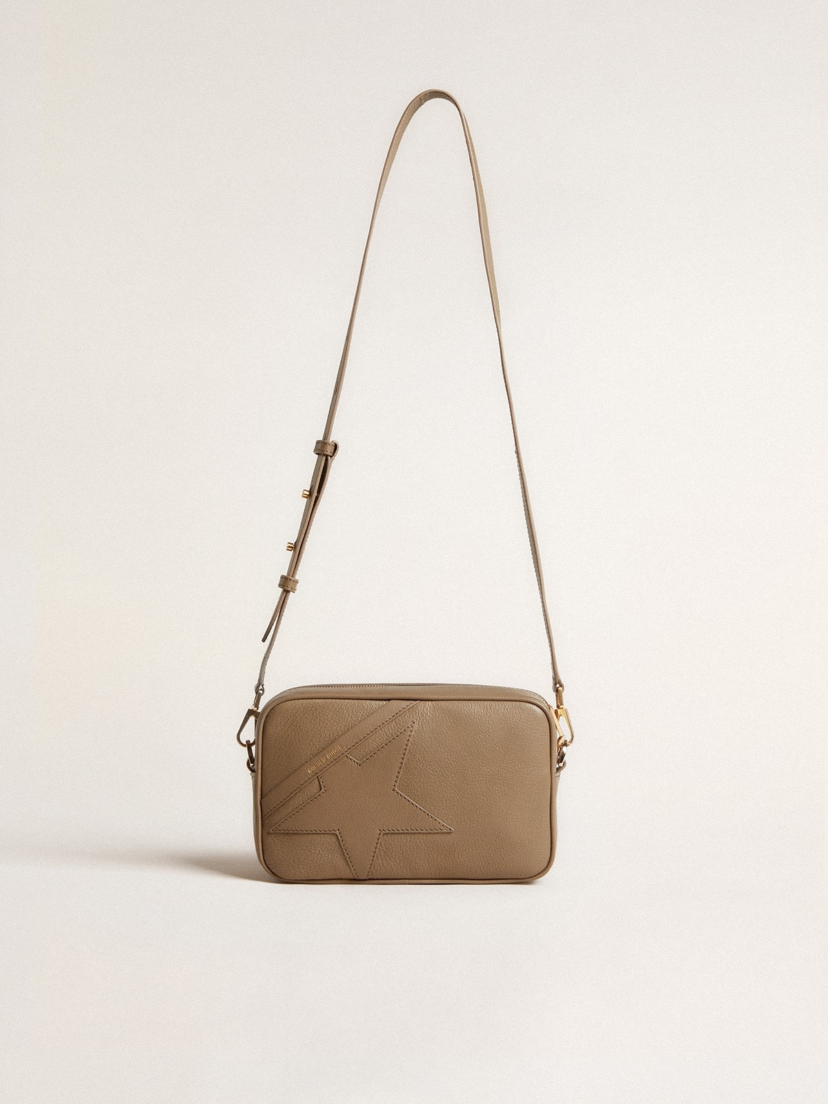 Star Bag in sage-green leather with tone-on-tone star - 2