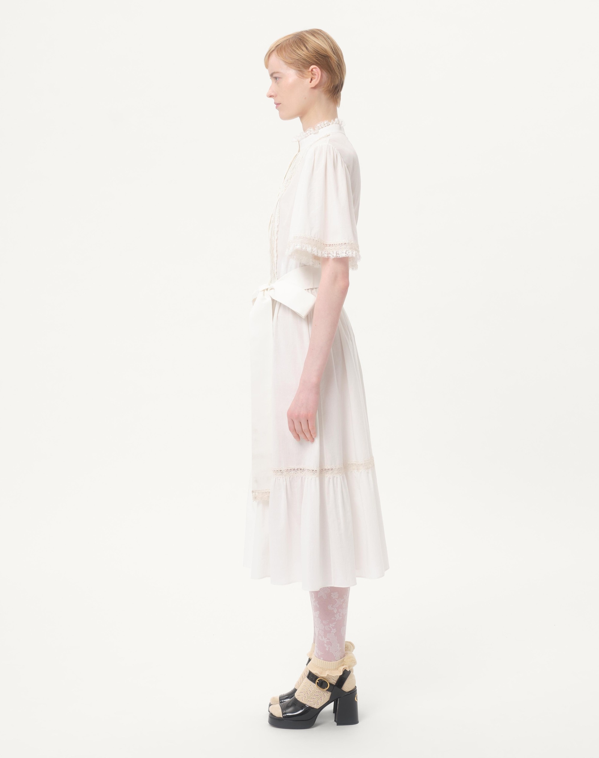MIDI DRESS IN COTTON MUSLIN - 6
