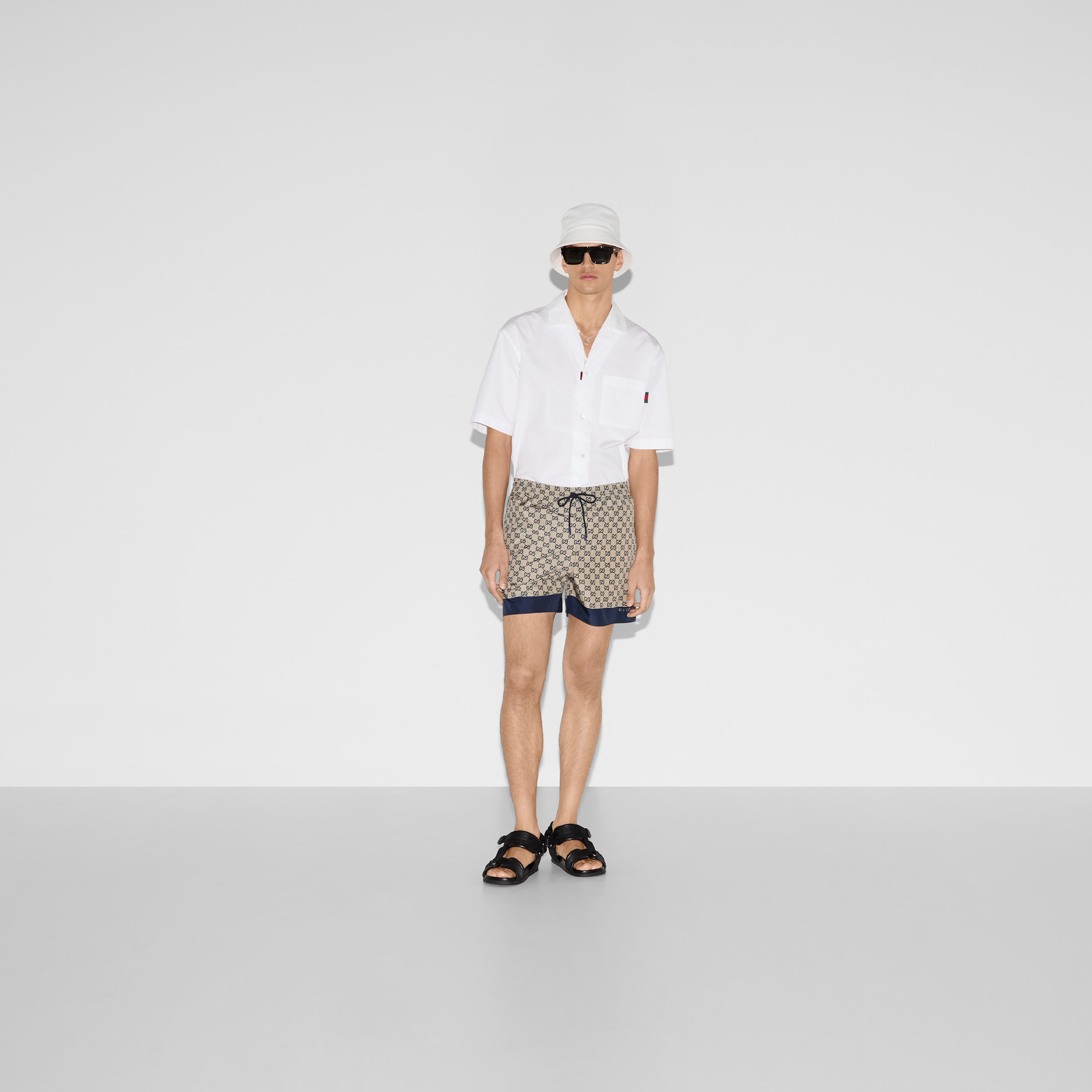 Printed poplin tech swim shorts - 2