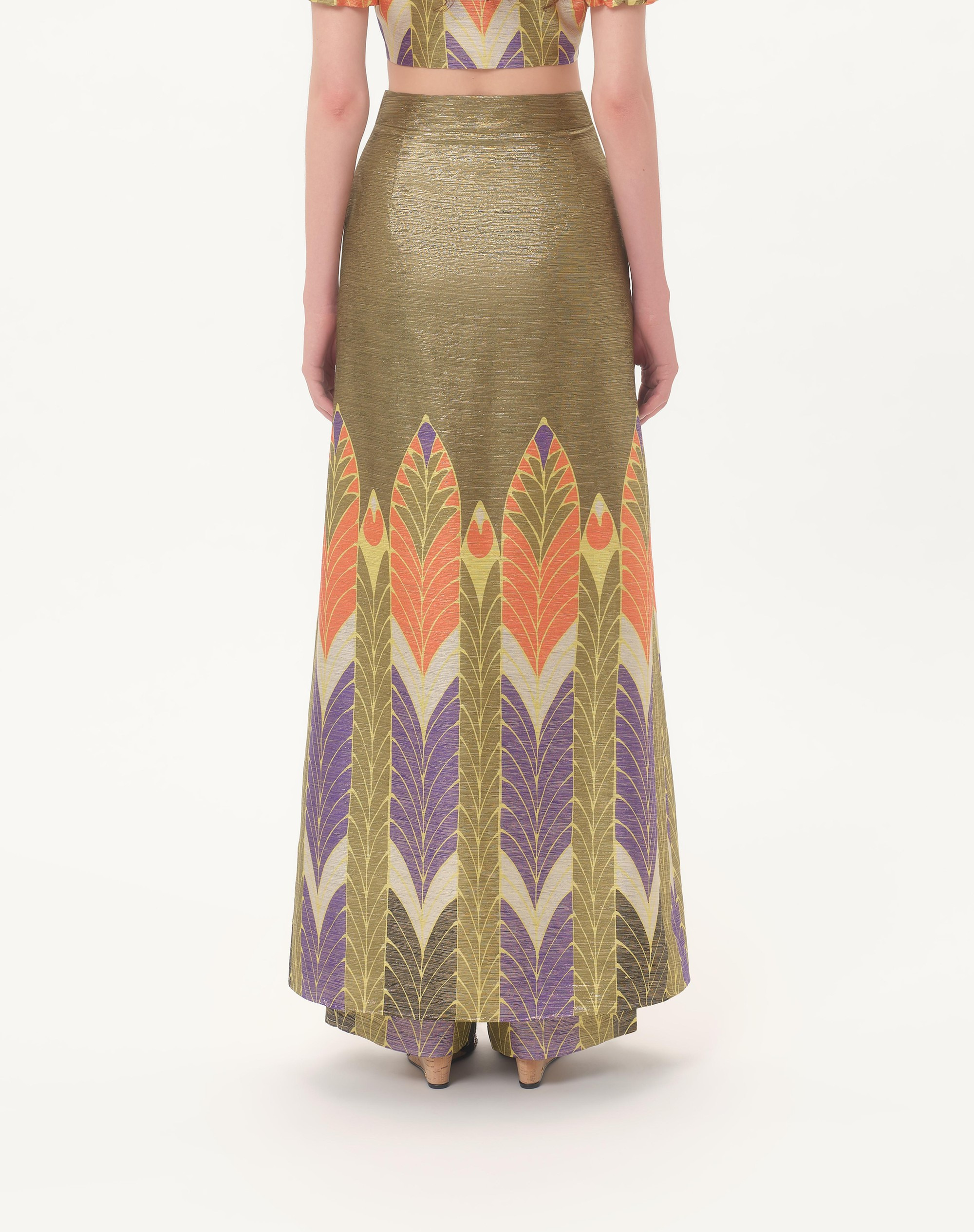LUREX PANTS WITH VOYAGE IMAGINAIRE PRINT - 5