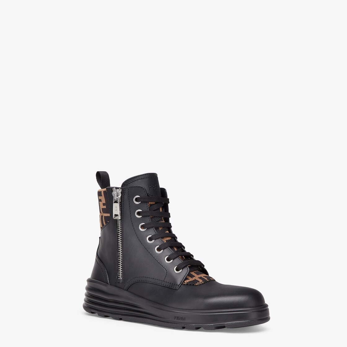 FENDI Black leather biker boots | REVERSIBLE