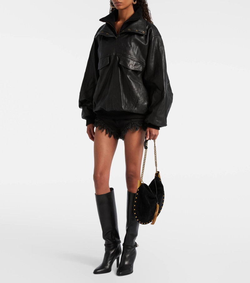 Isabel Marant Dorry oversized leather jacket outlook