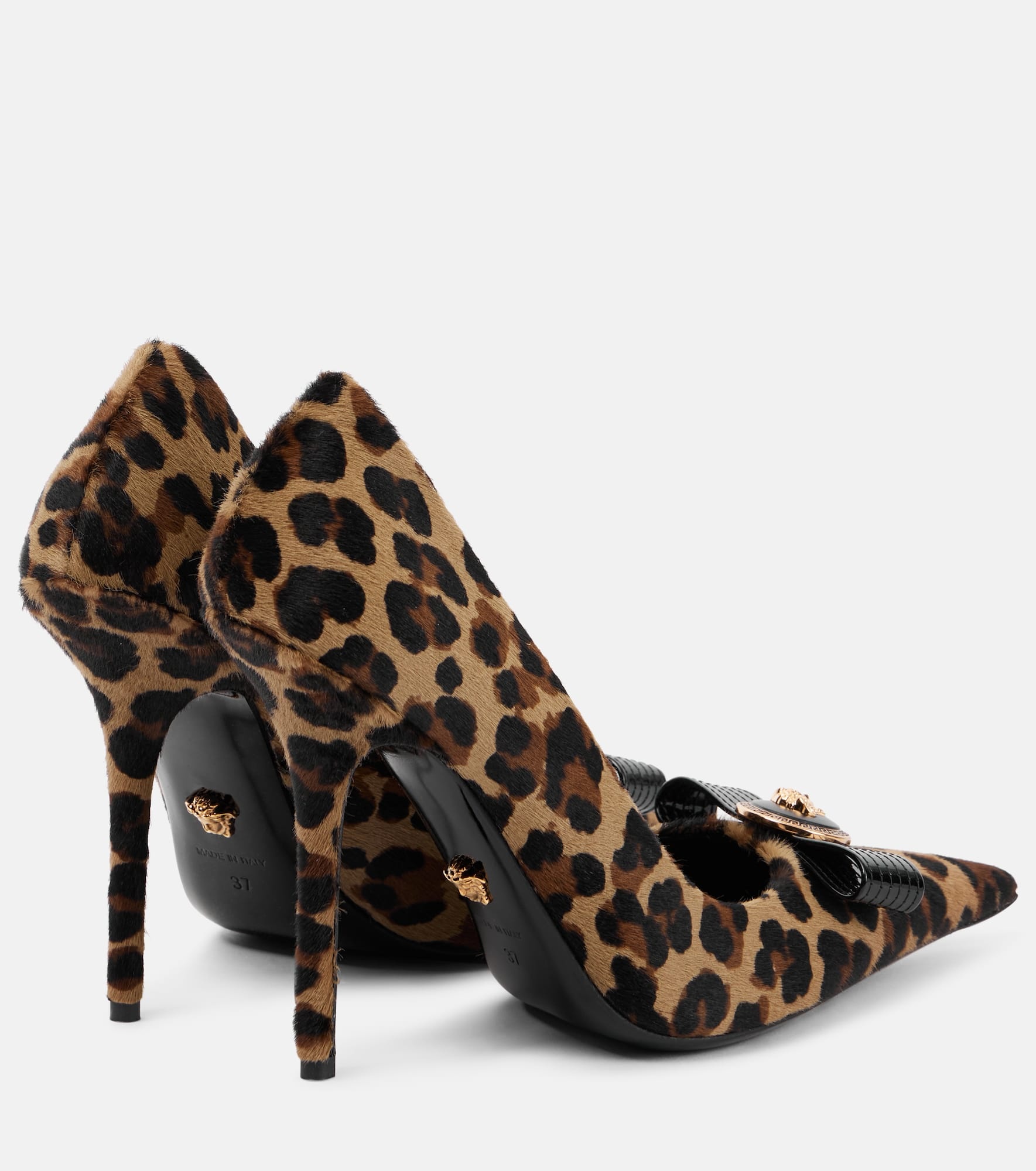 La Medusa animal-print calf hair pumps - 2