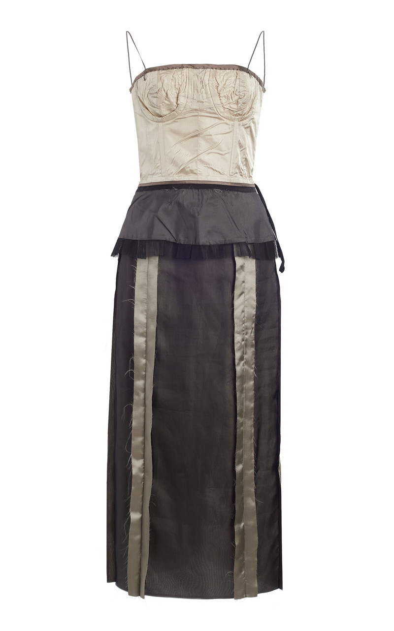 Silk Midi Dress green - 1