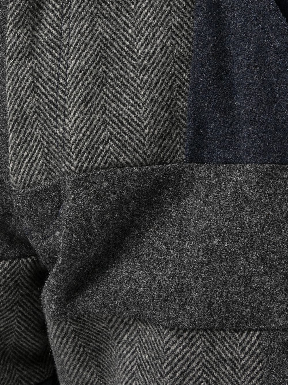 patchwork-detail straight trousers - 5