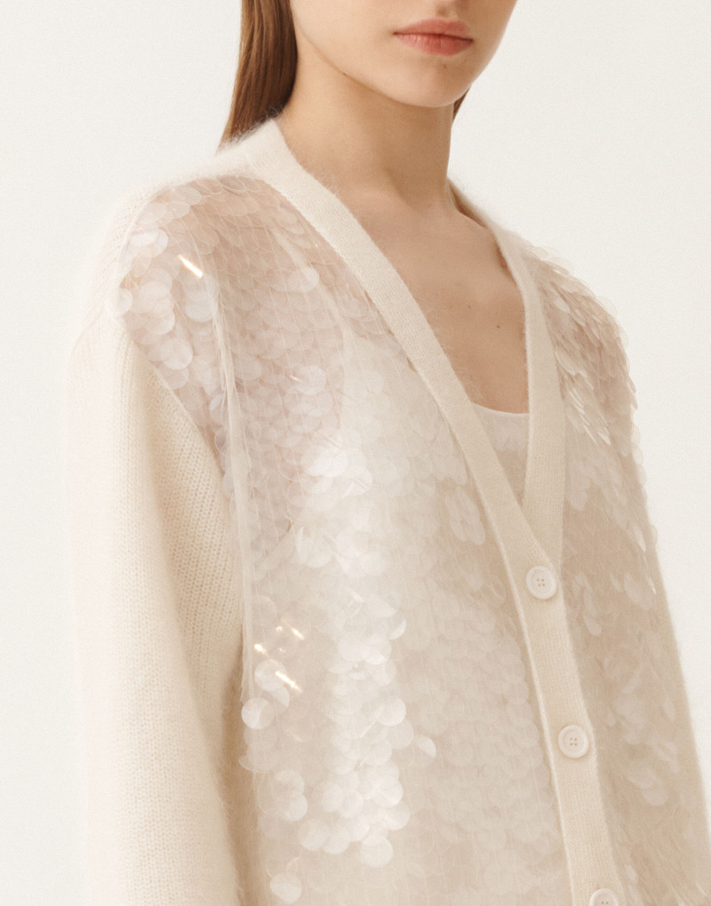 Cardigan in brushed merino and mohair 5