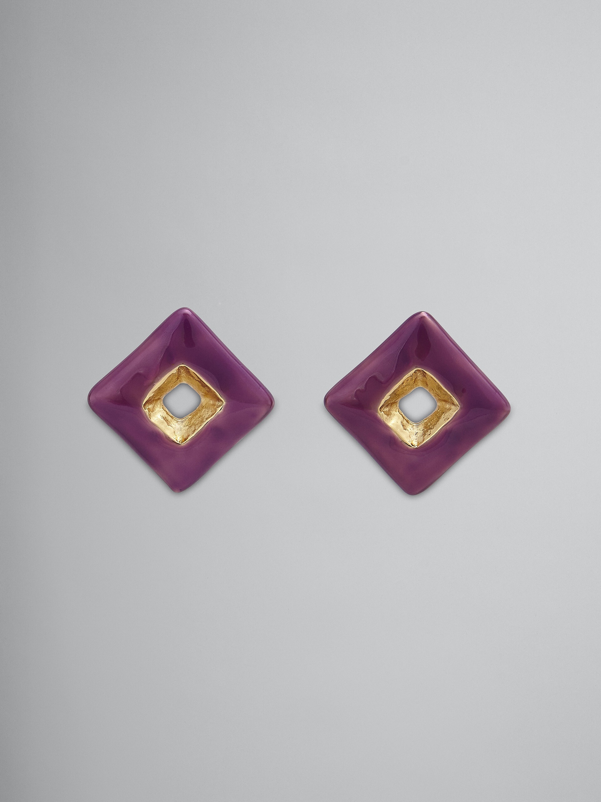 TRAPEZE PURPLE EARRINGS - 1