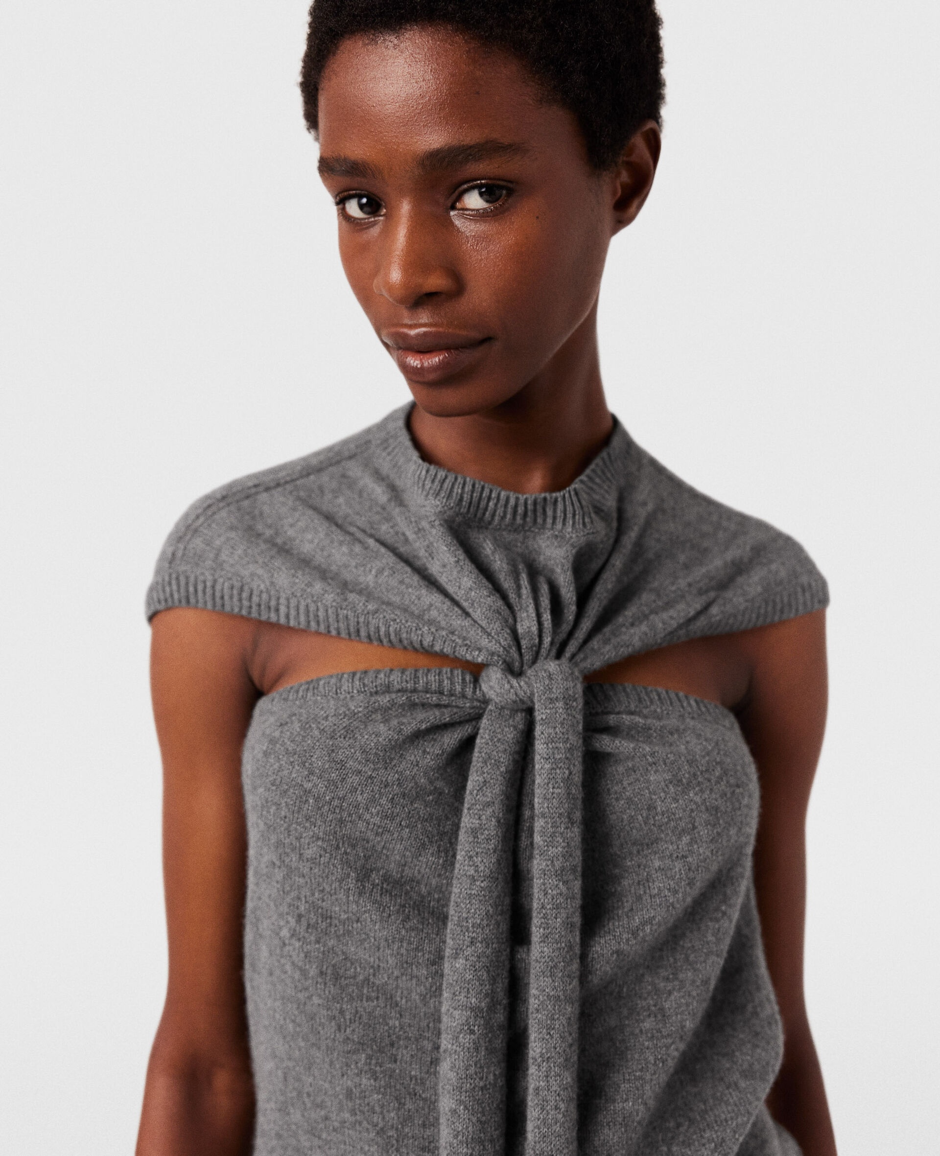 Scarf Detail Sleeveless Top - 2