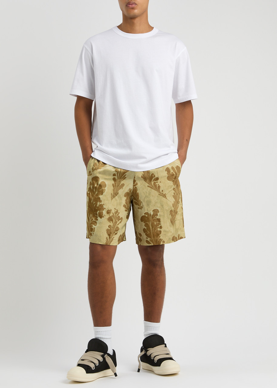 Dries Van Noten Piperi Printed Satin Shorts - 4