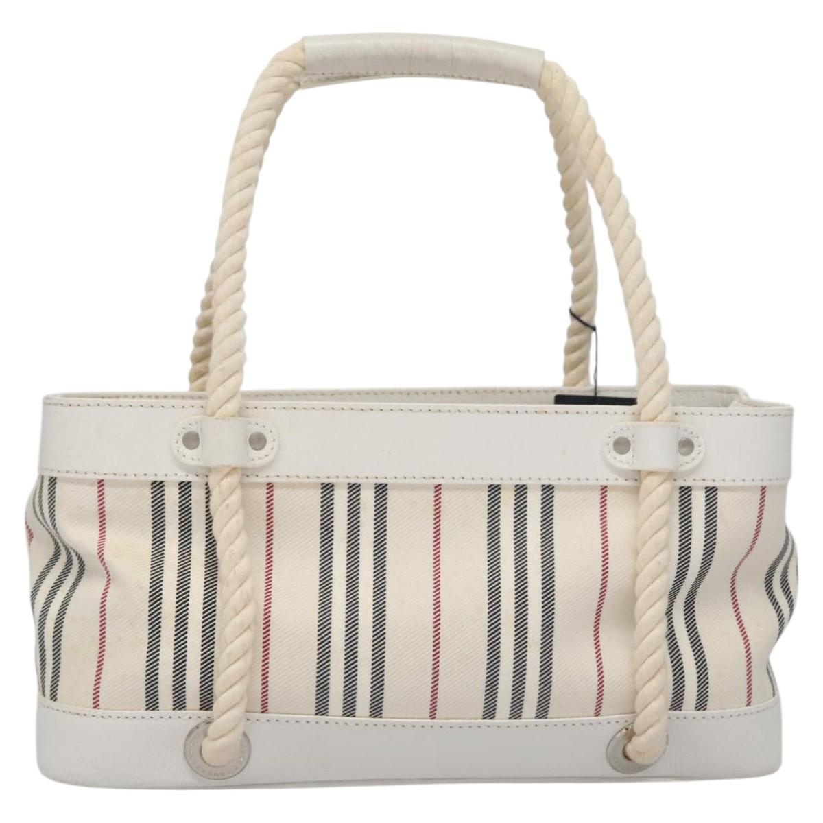 Burberry Hand Bag Canvas White - 2