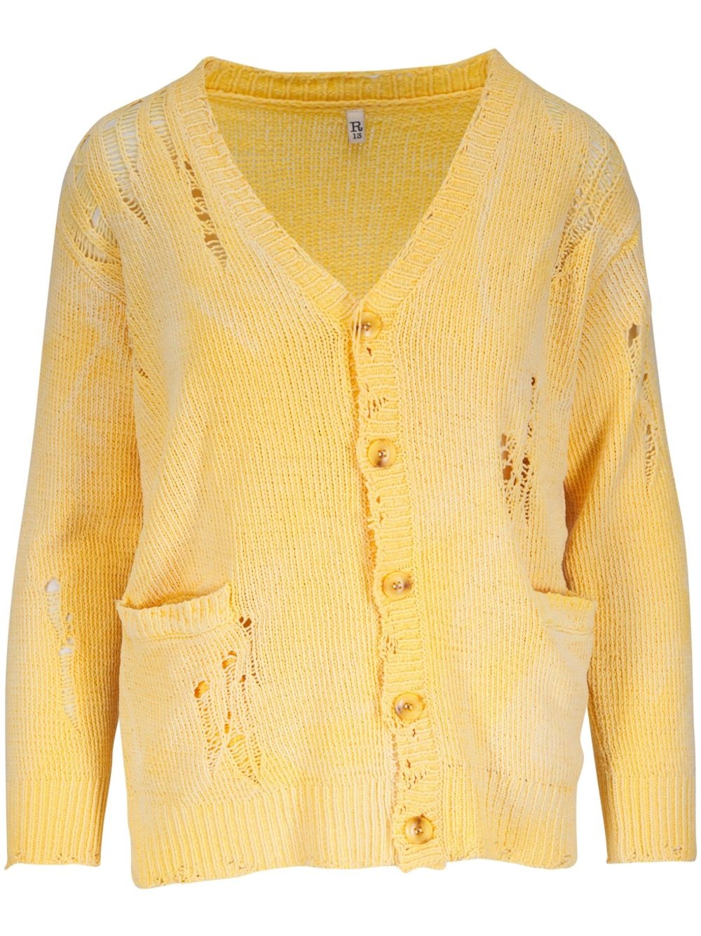 distressed cardigan - 1