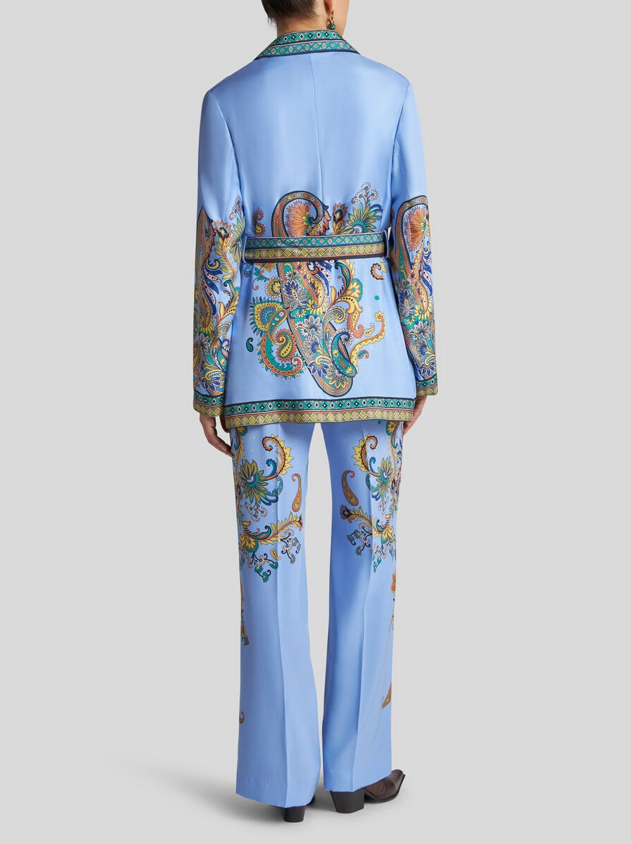 SILK TWILL WRAPAROUND JACKET - 4