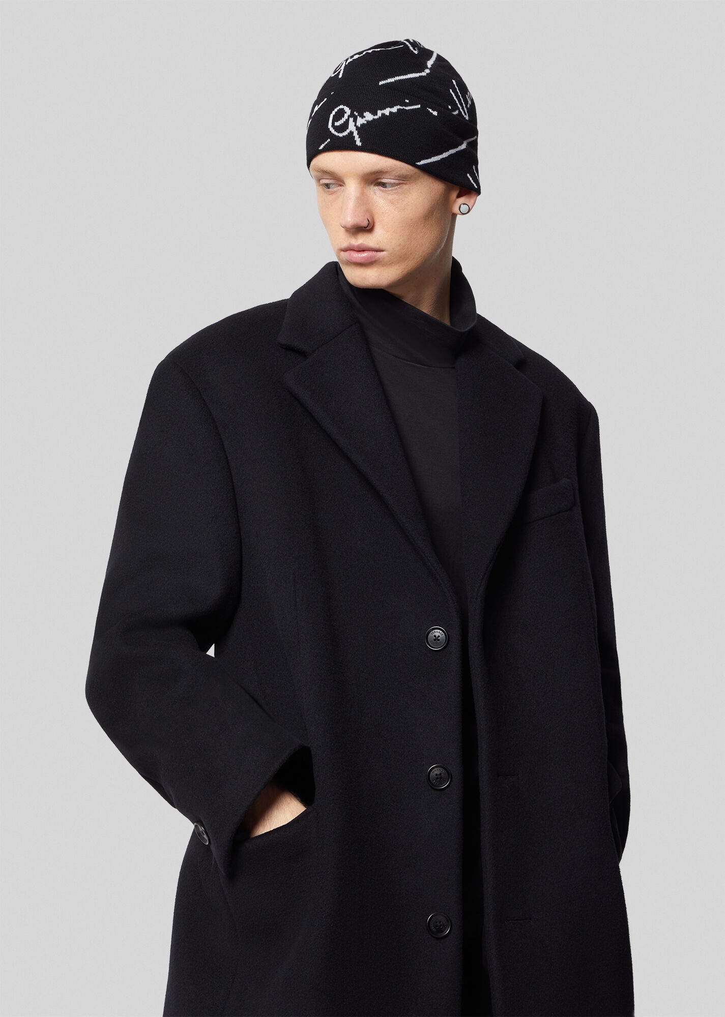 GV Signature Pattern Wool Hat - 2
