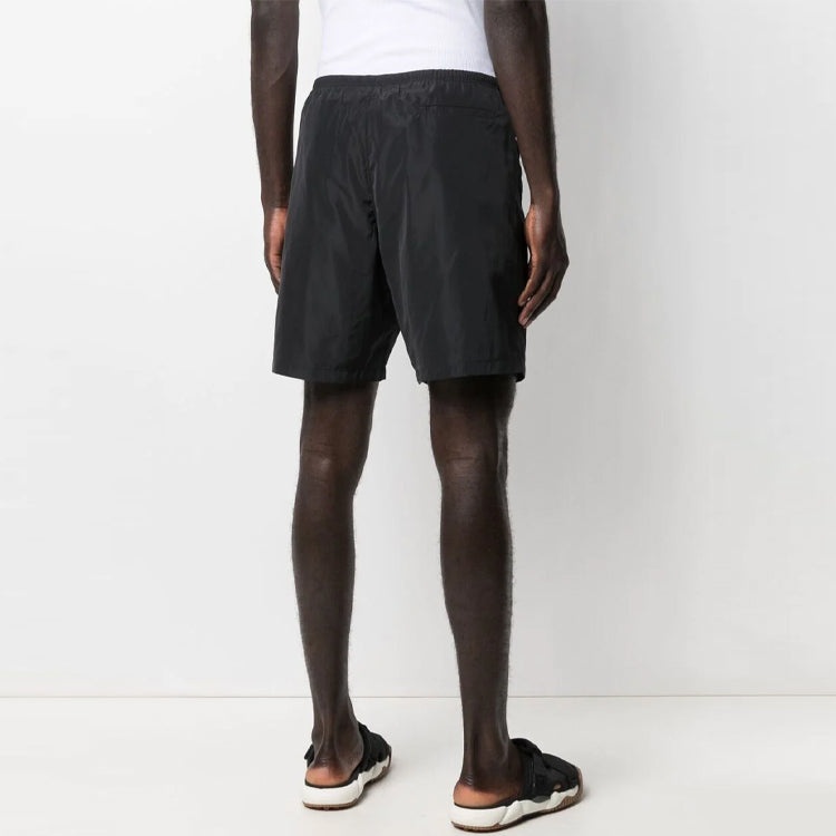 Palm Angels Curved Logo Swim Short 'Black White' PMFA005S21FAB0011001 - 4