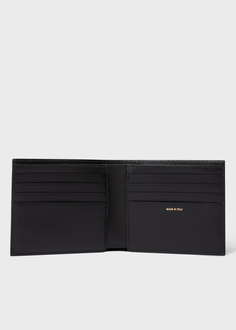 Paul Smith Black Leather 'Signature Stripe Block' Billfold Wallet outlook