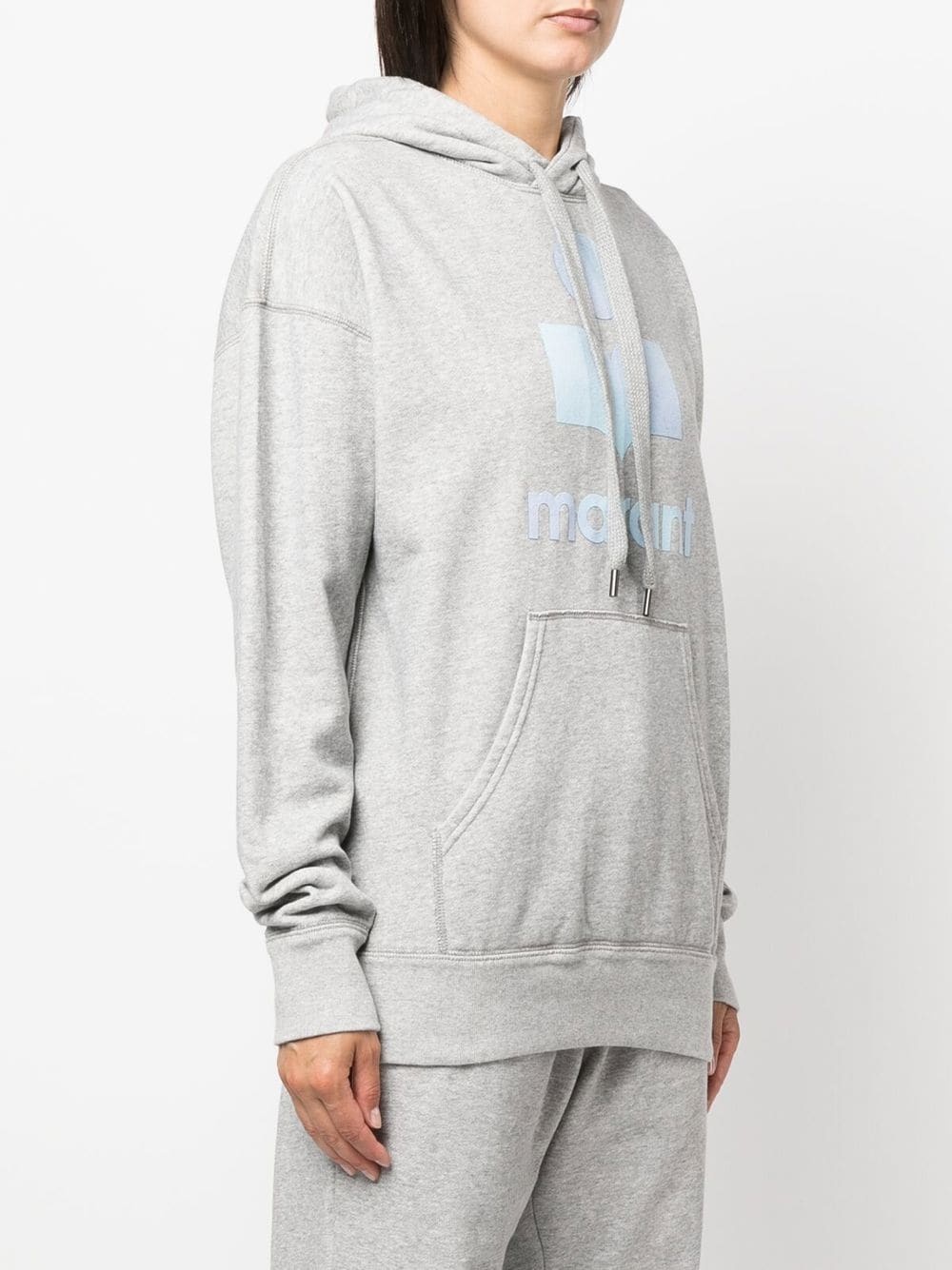 logo-print long-sleeved hoodie - 3