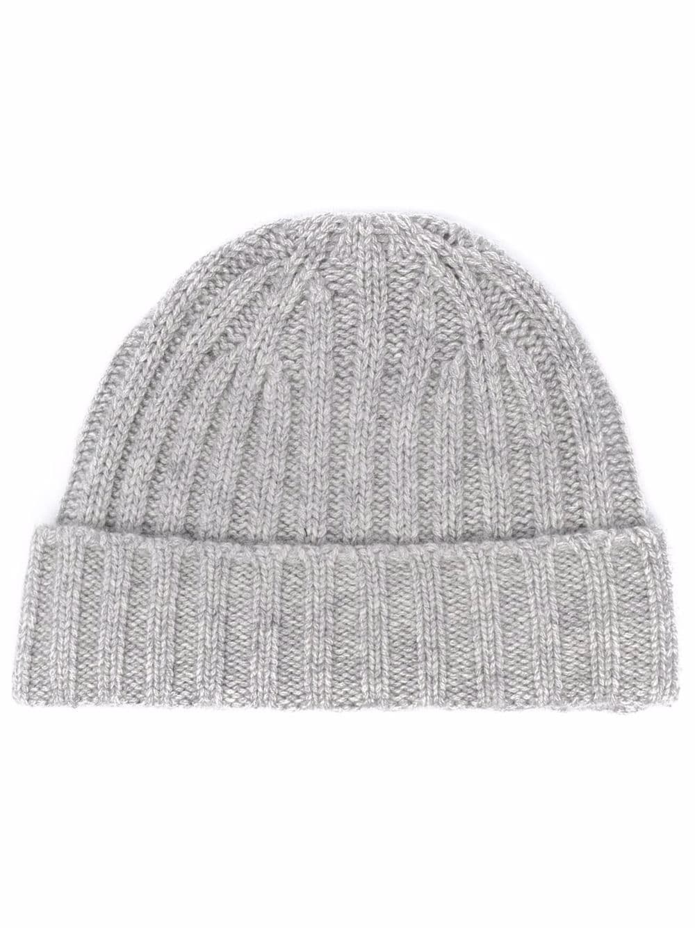 ribbed-knit cashmere beanie - 1