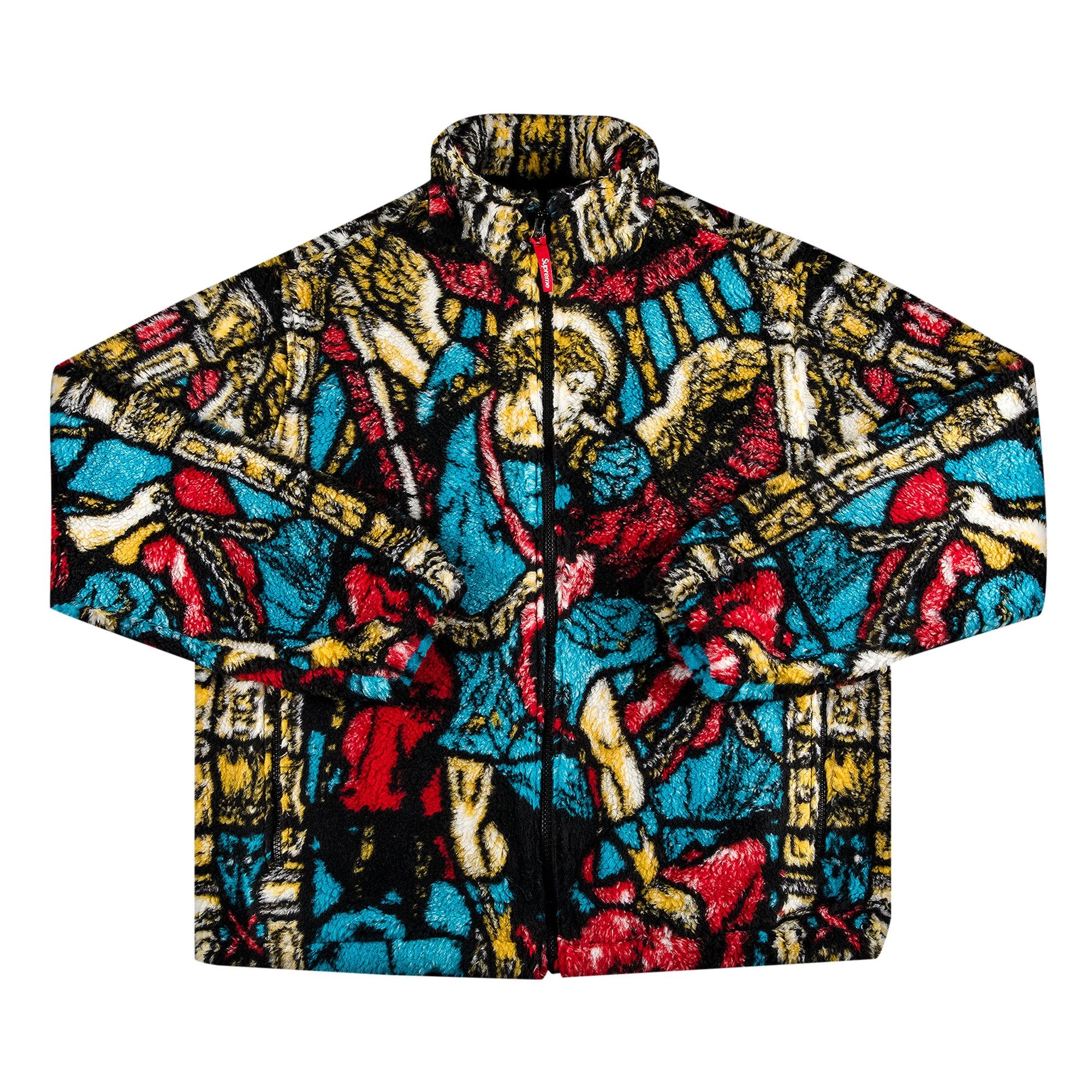 Supreme Saint Michael Fleece Jacket 'White' - 1
