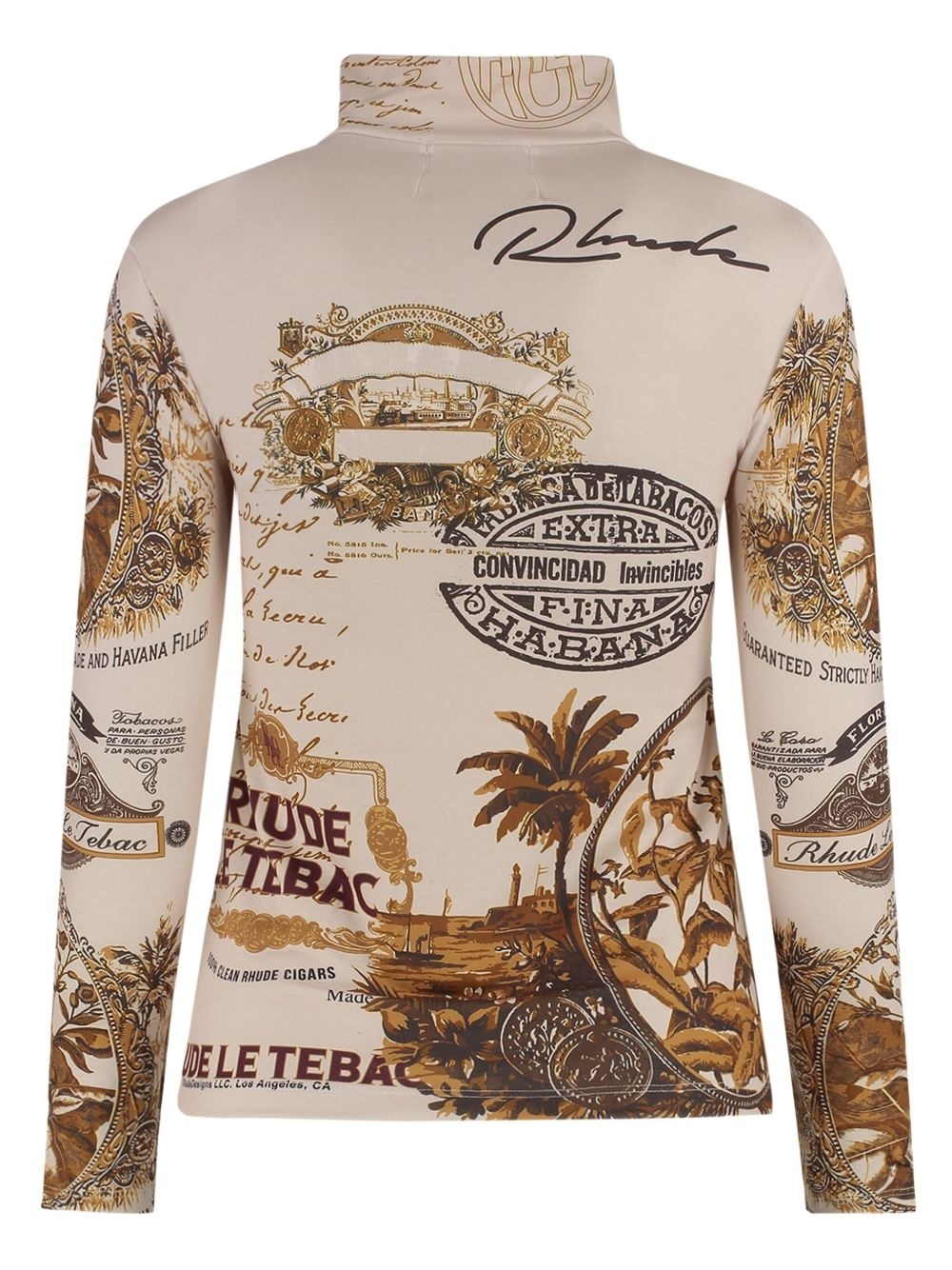 printed long-sleeved top - 2