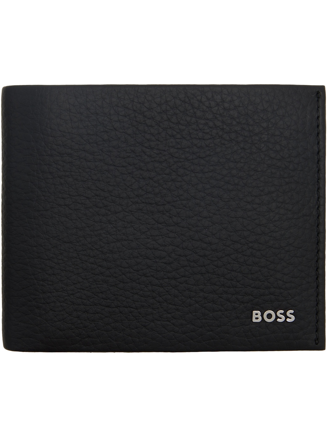 Black Folding Logo Lettering Wallet - 1