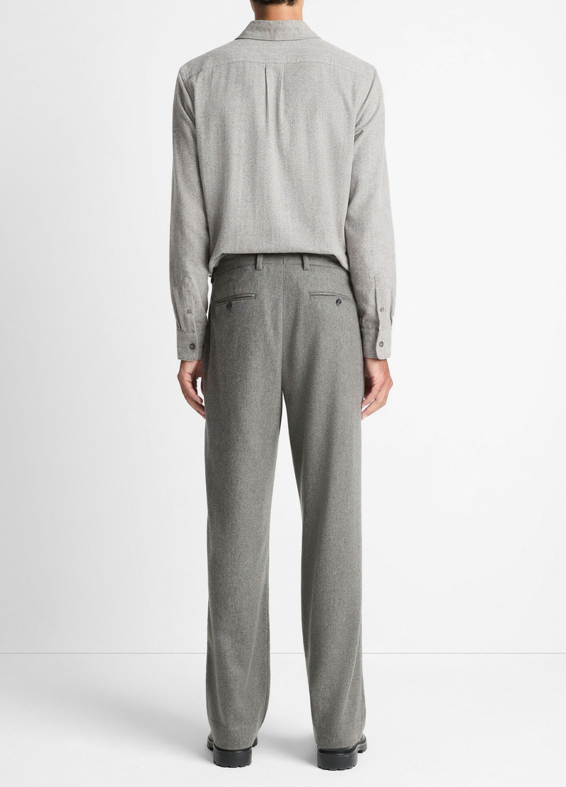 Vince Italian Wool-Blend Flannel Double-Pleated Trouser outlook