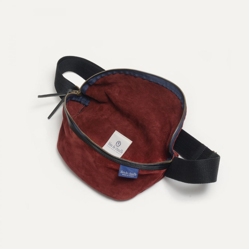 NEW BEAT BELT BAG / SUEDE - DARK BURGUNDY 4