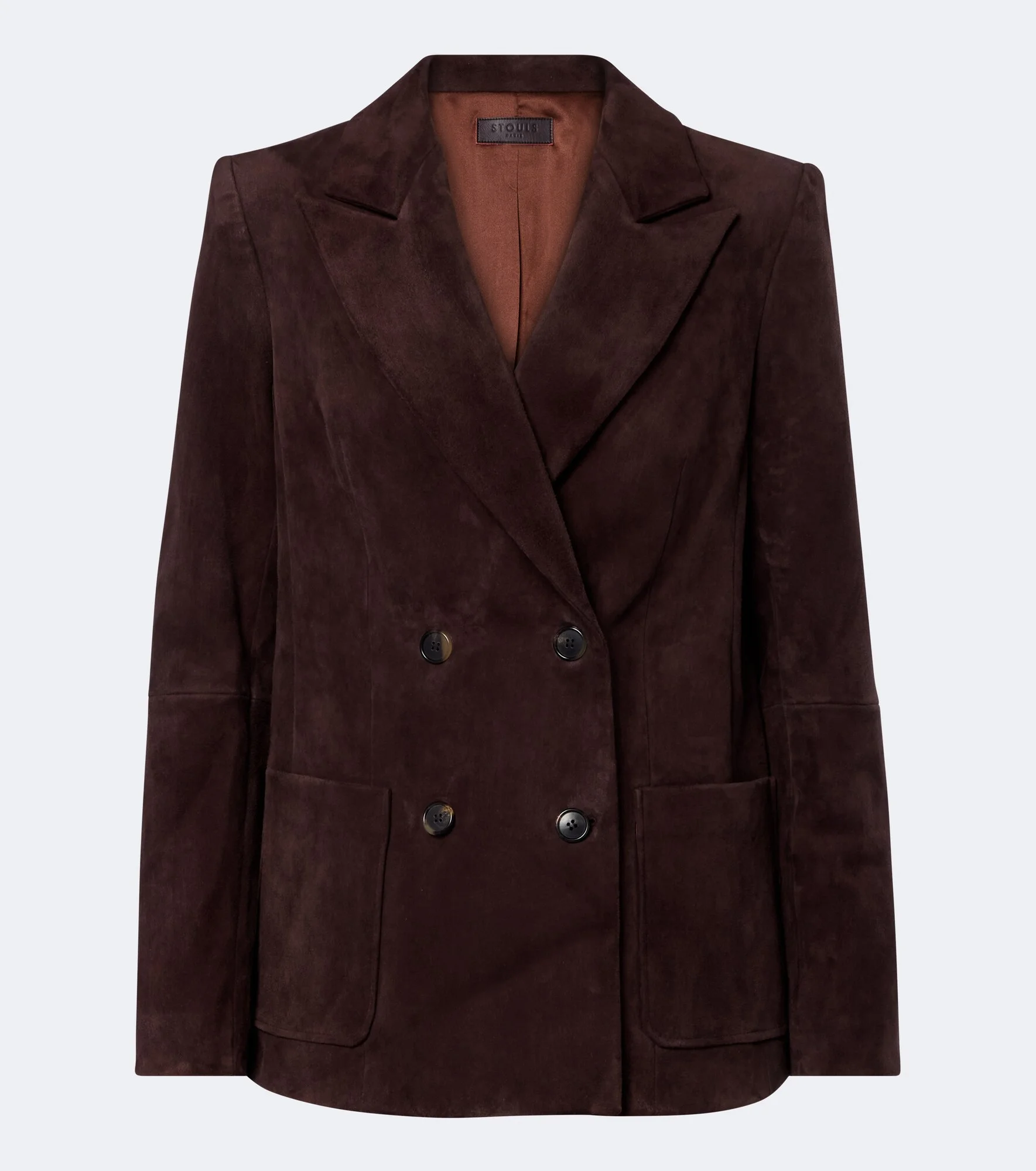 Jones double-breasted suede blazer - 1
