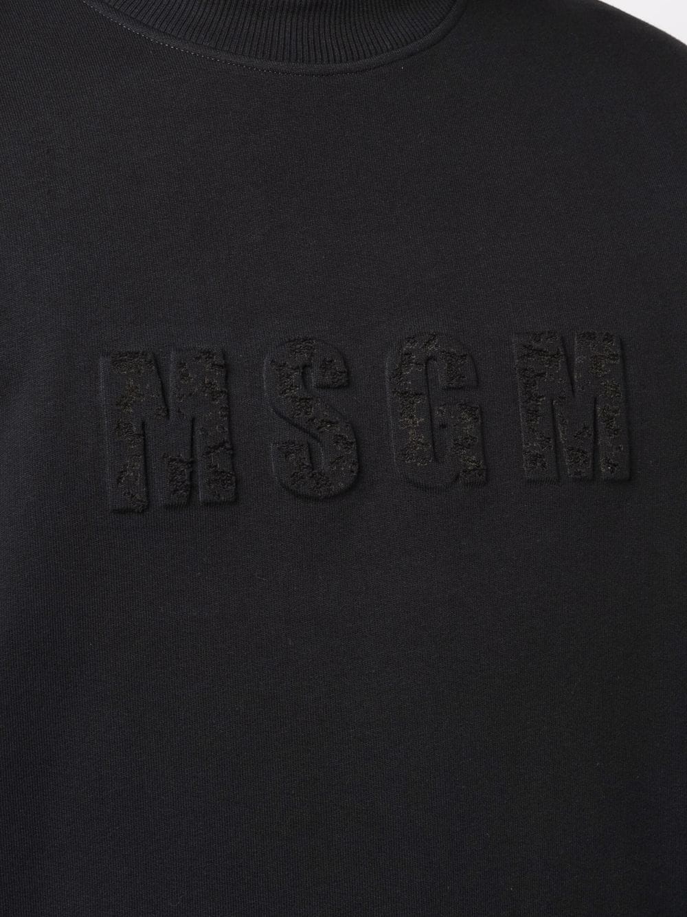 embossed-logo sweatshirt - 5