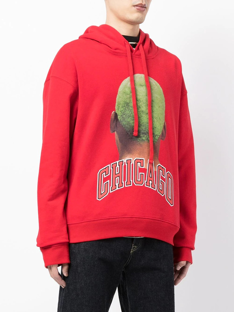 그래픽 인쇄 drawstring 후드 3