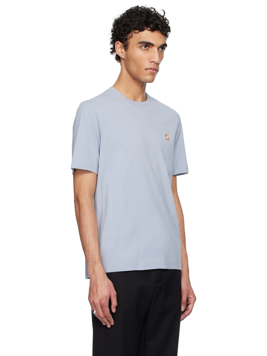 Blue Chillax Fox Patch Regular T-shirt - 2