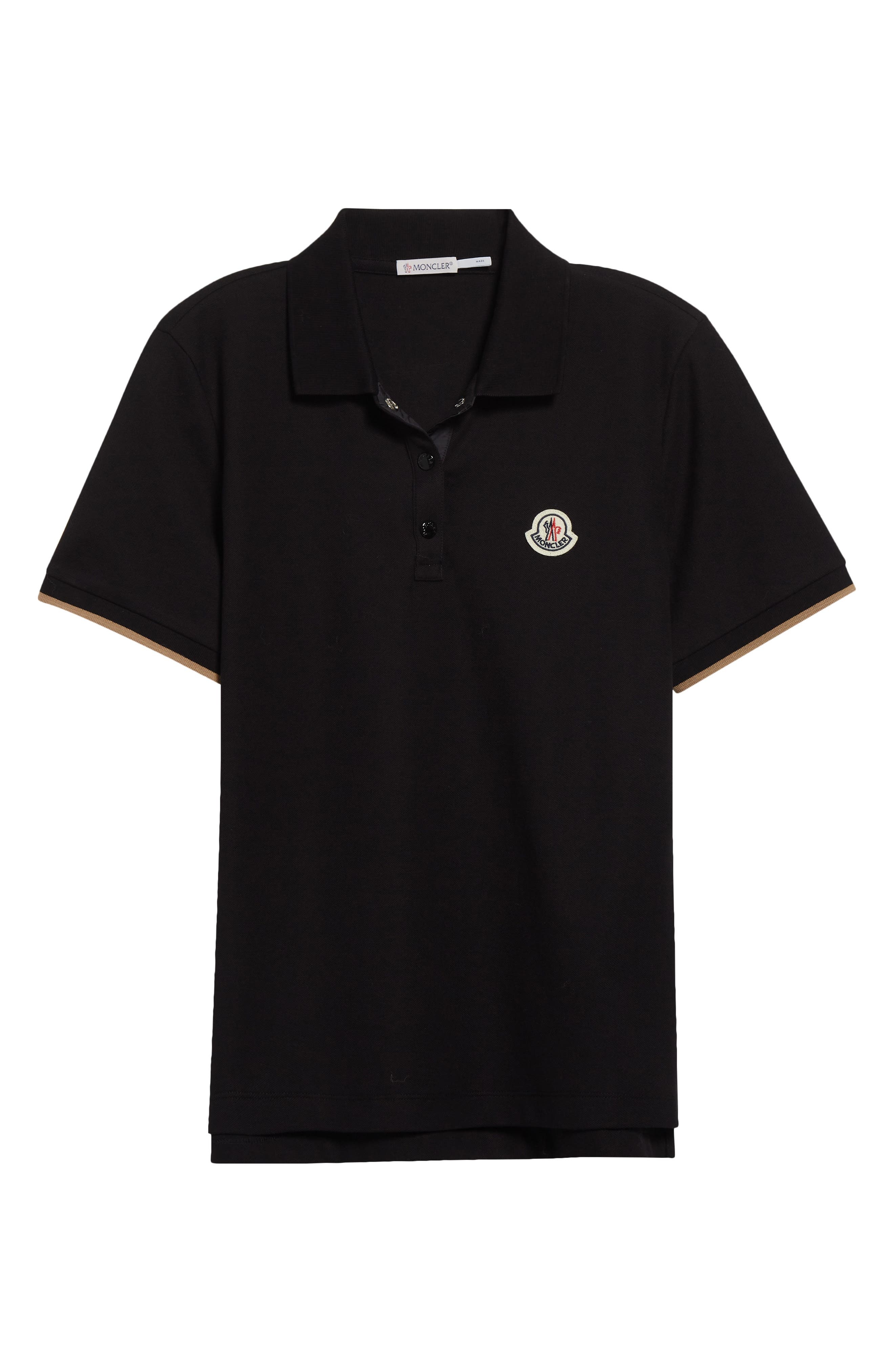 Moncler Cotton Piqué Polo in Black at Nordstrom - 5