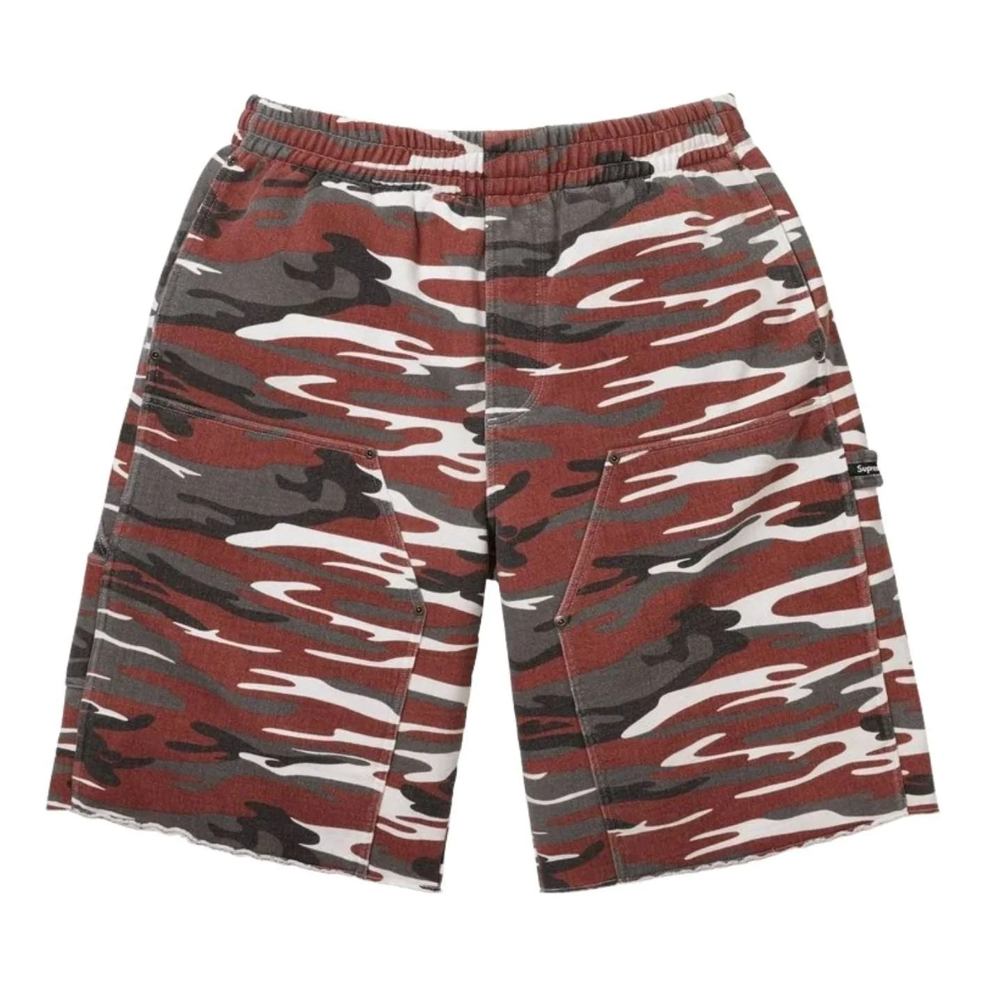 Supreme SS26 Double Knee Painter Sweatshort 'Red Camo' SUP-SS26-204-RMO - 1