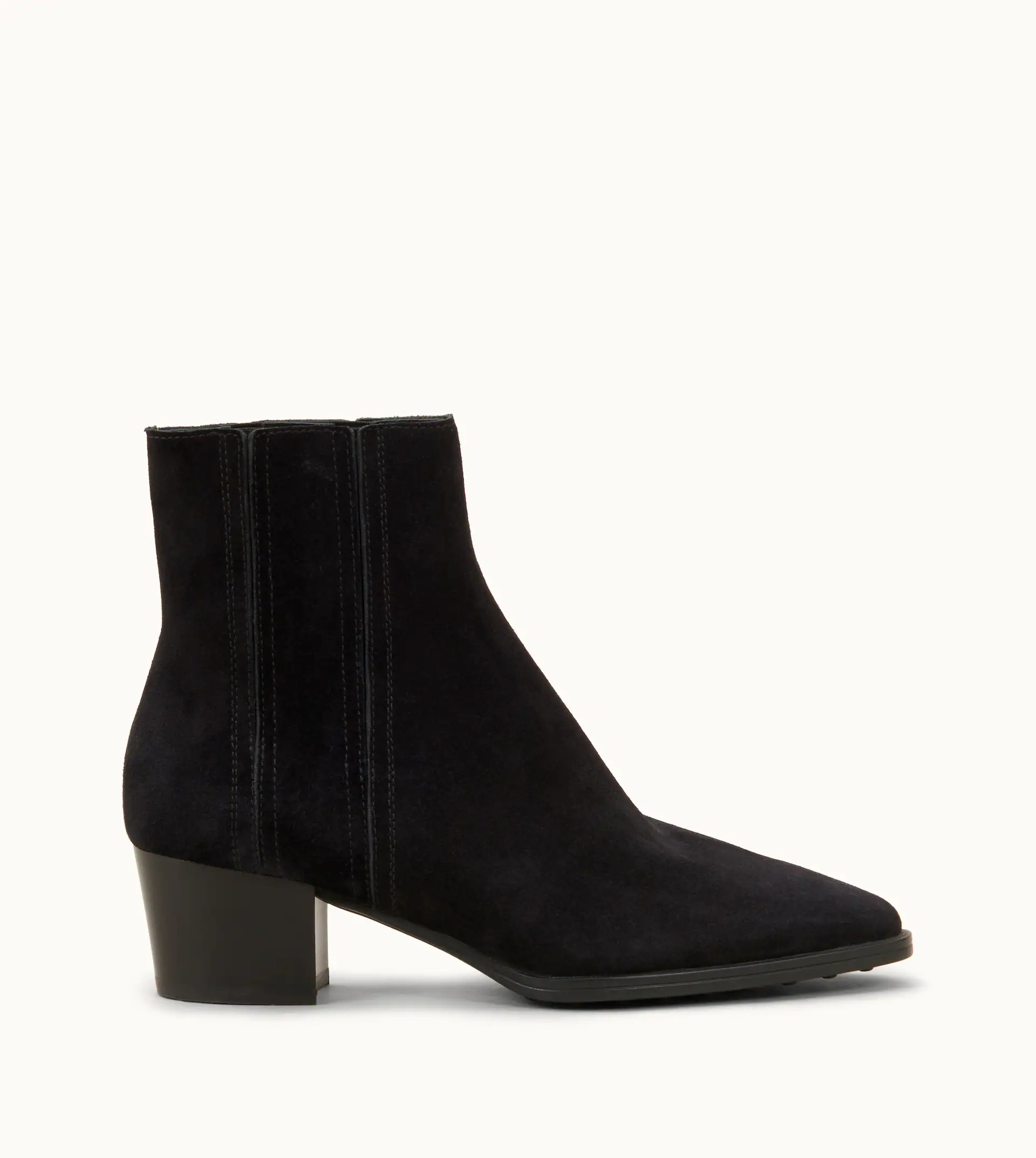 ANKLE BOOTS IN SUEDE - BLACK - 1