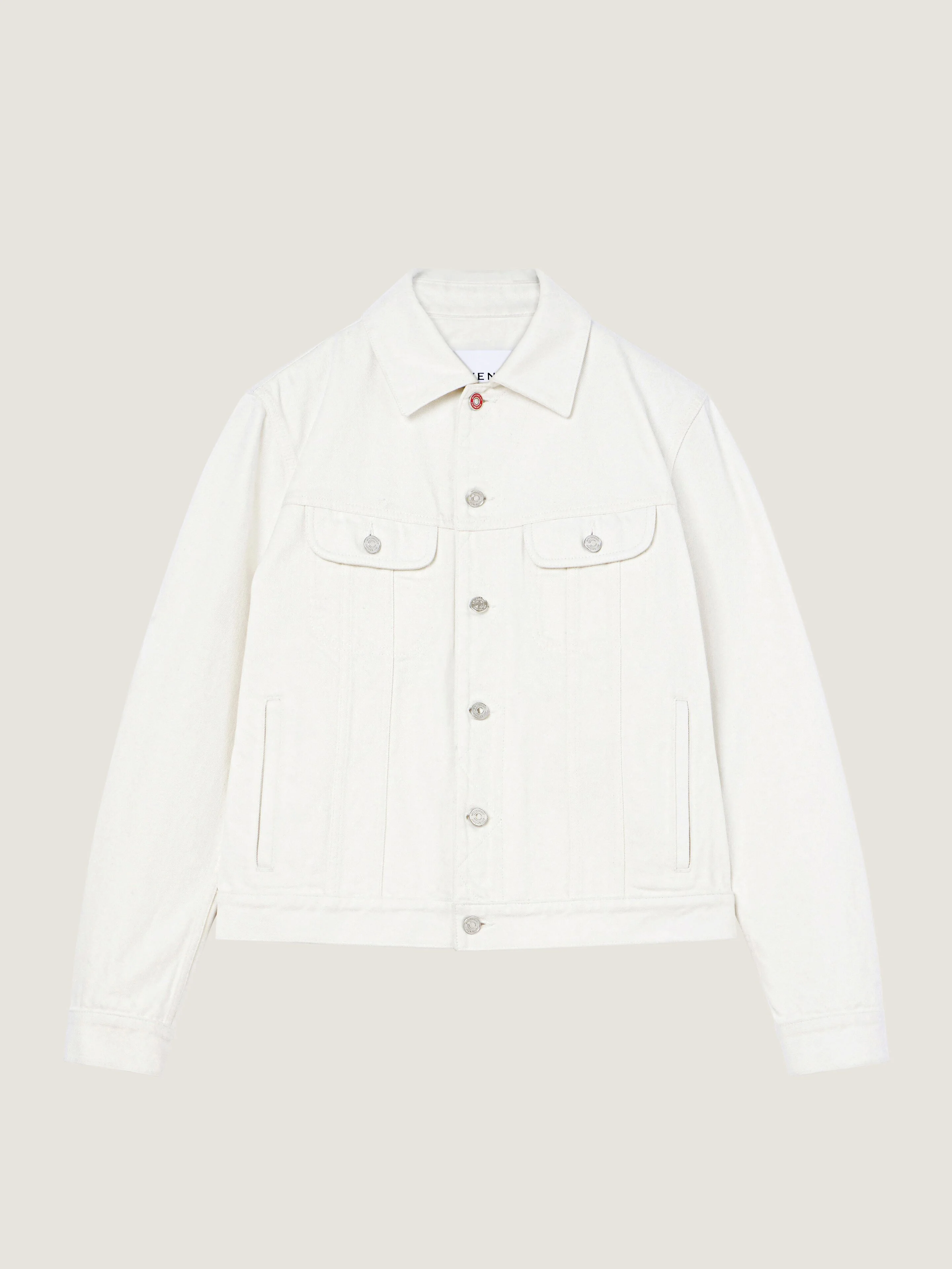 JACKET IN WHITE DENIM - 1