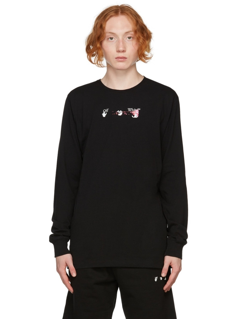 Black Acrylic Arrows Long Sleeve T-Shirt - 1