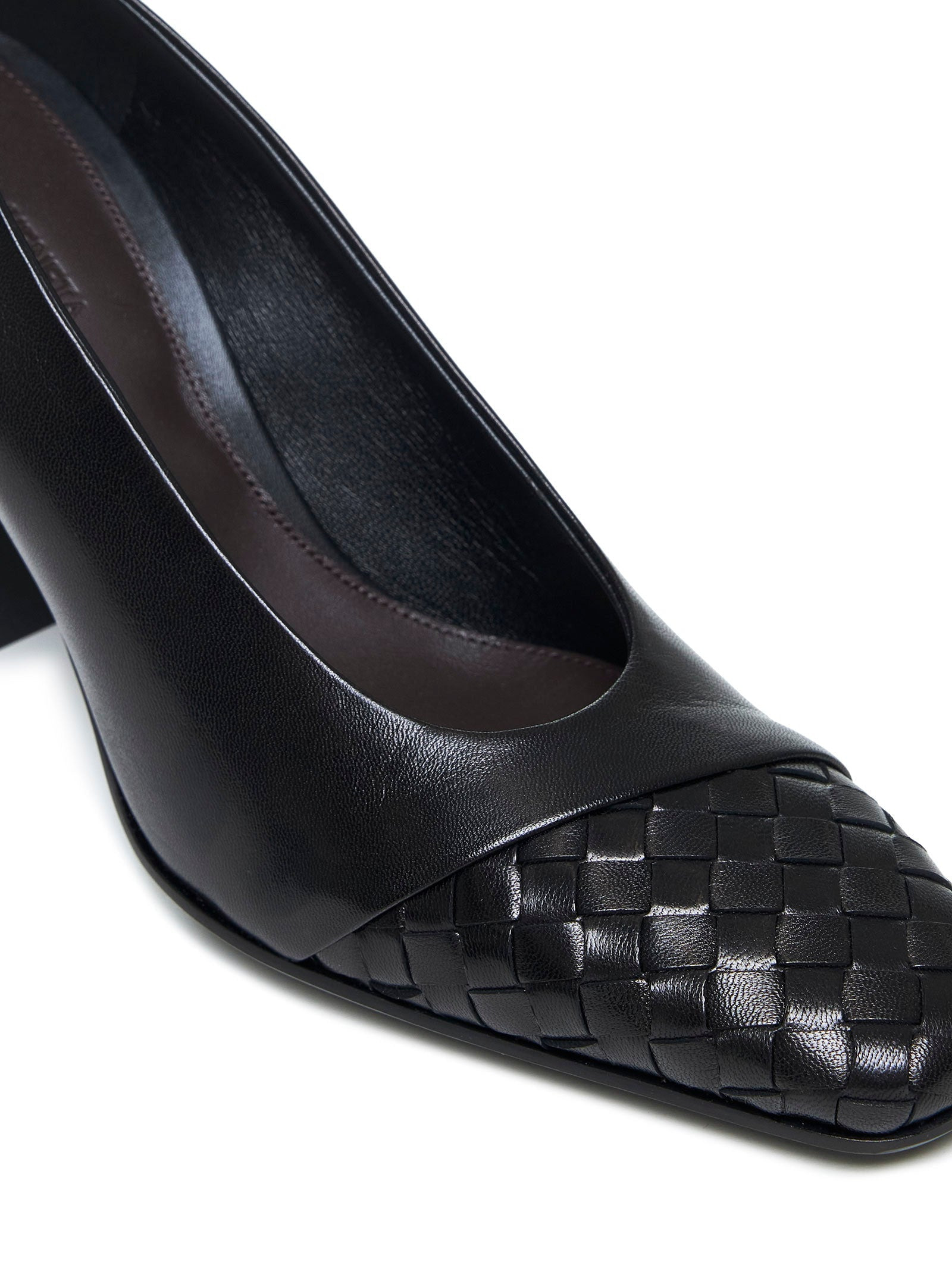 Bottega Veneta Women Step Leather Pumps - 4