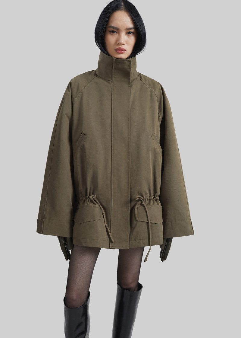 Alesie Drawstring Jacket - Olive Brown 8
