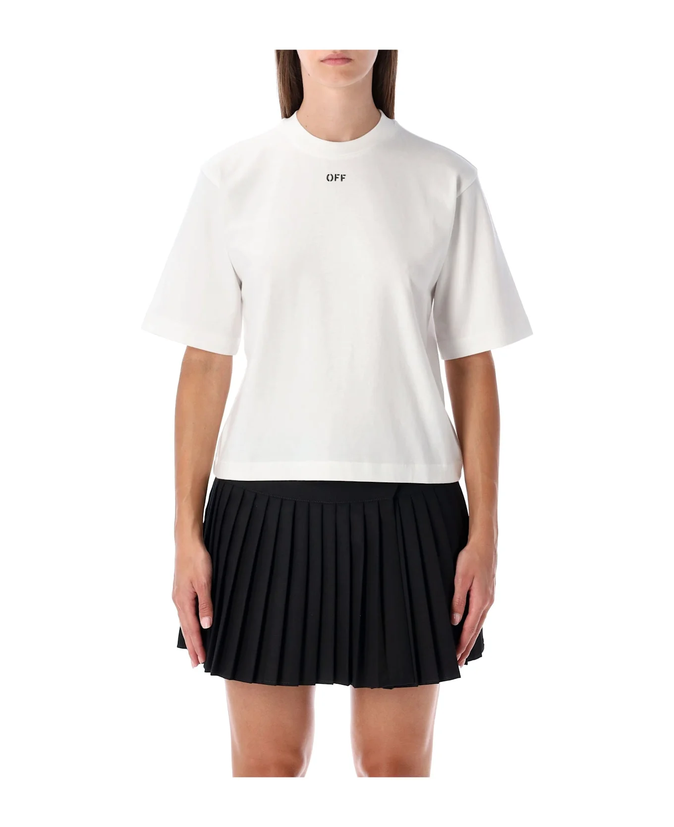 Off-white Flowers Boxy Cotton Logo T-shirt - 1