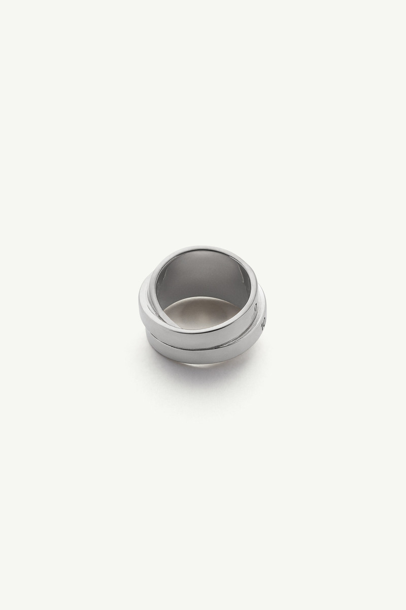 MM6 Maison Margiela Triple Logo Numeric Signature Ring outlook