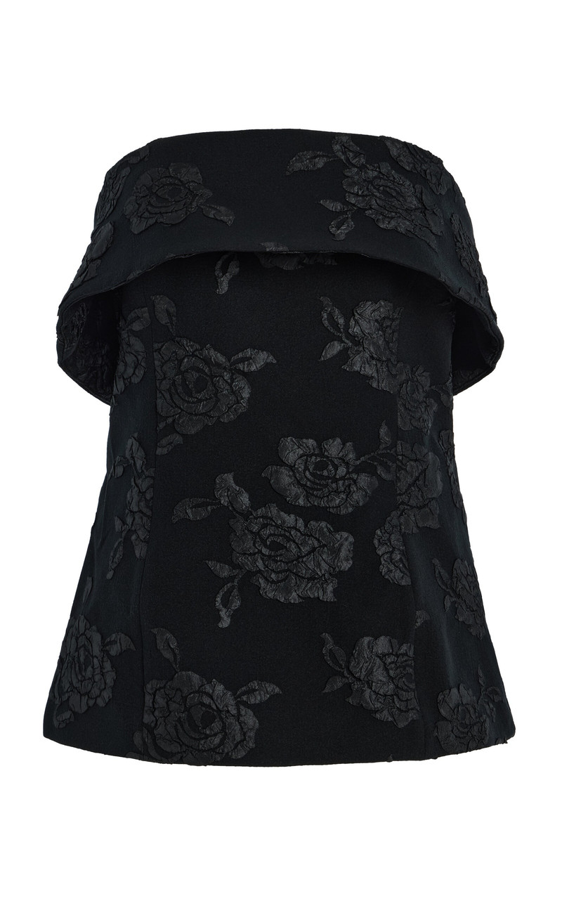 Strapless Jacquard Top black 1