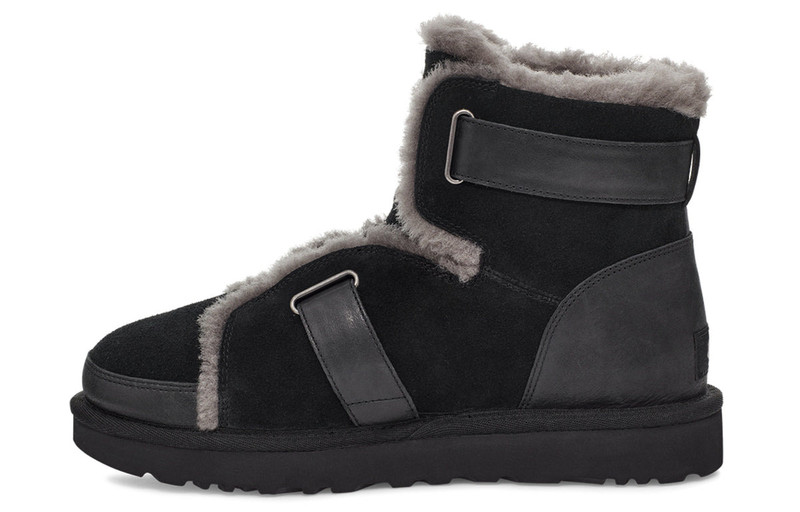 UGG (WMNS) UGG Dune Mini Buckle Boot Fleece Lined Black 1119431-BLK outlook