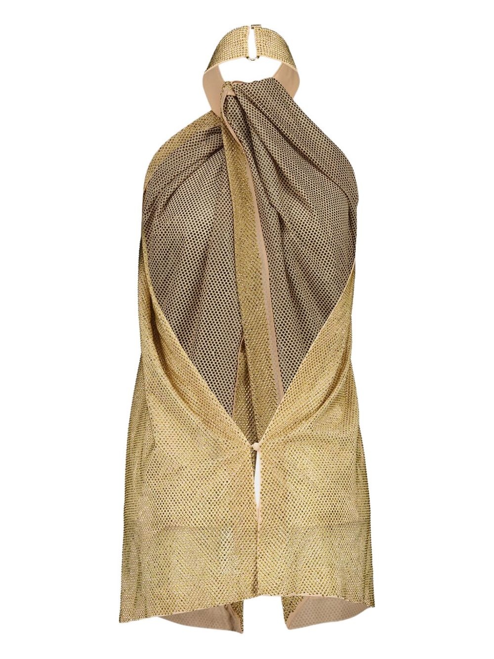 crystal-embellished silk top - 2