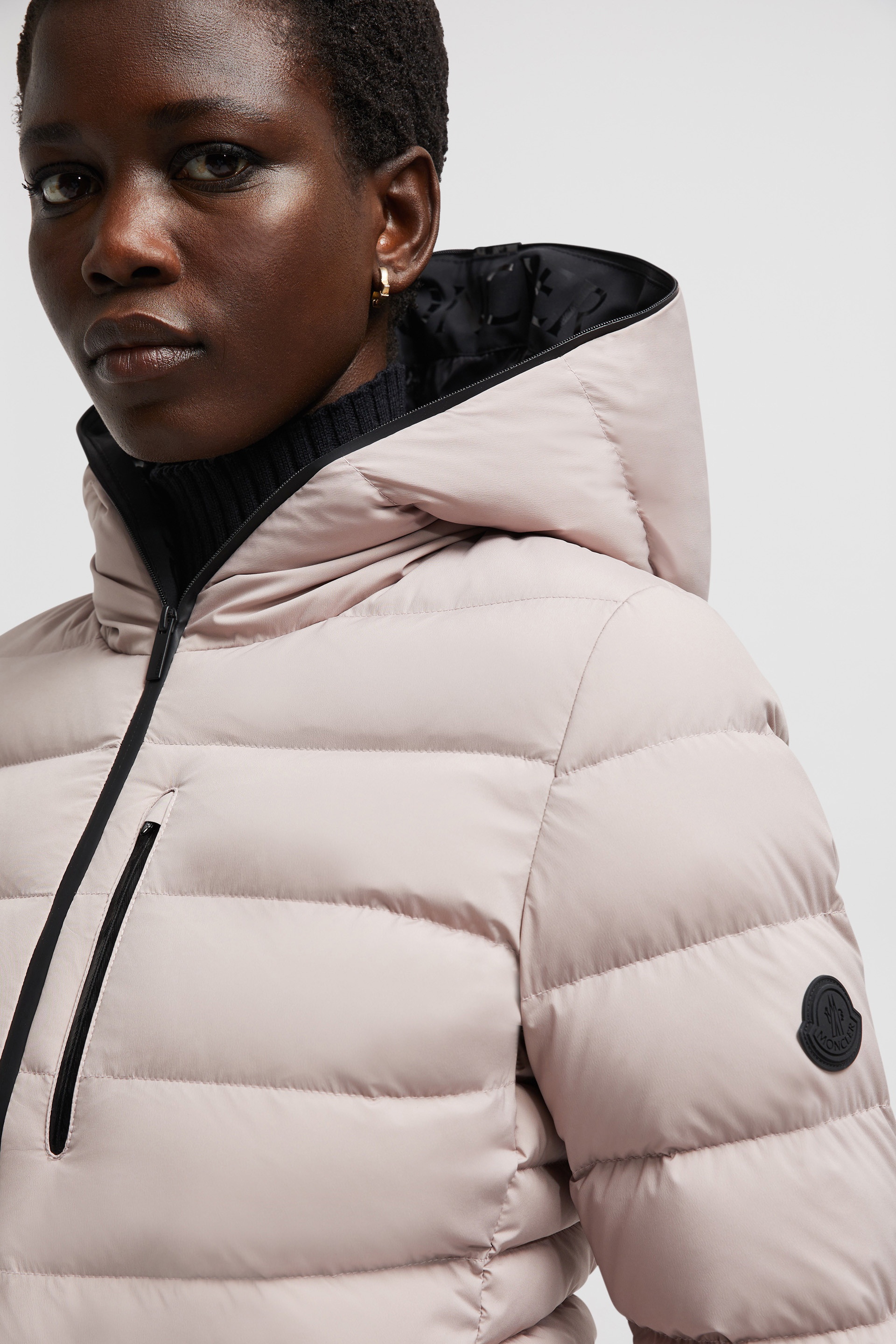 MONCLER☆HERBE GIUBBOTT☆ Moncler Herbe Stretch Nylon Hooded Puffer Jacket | Neiman Marcus