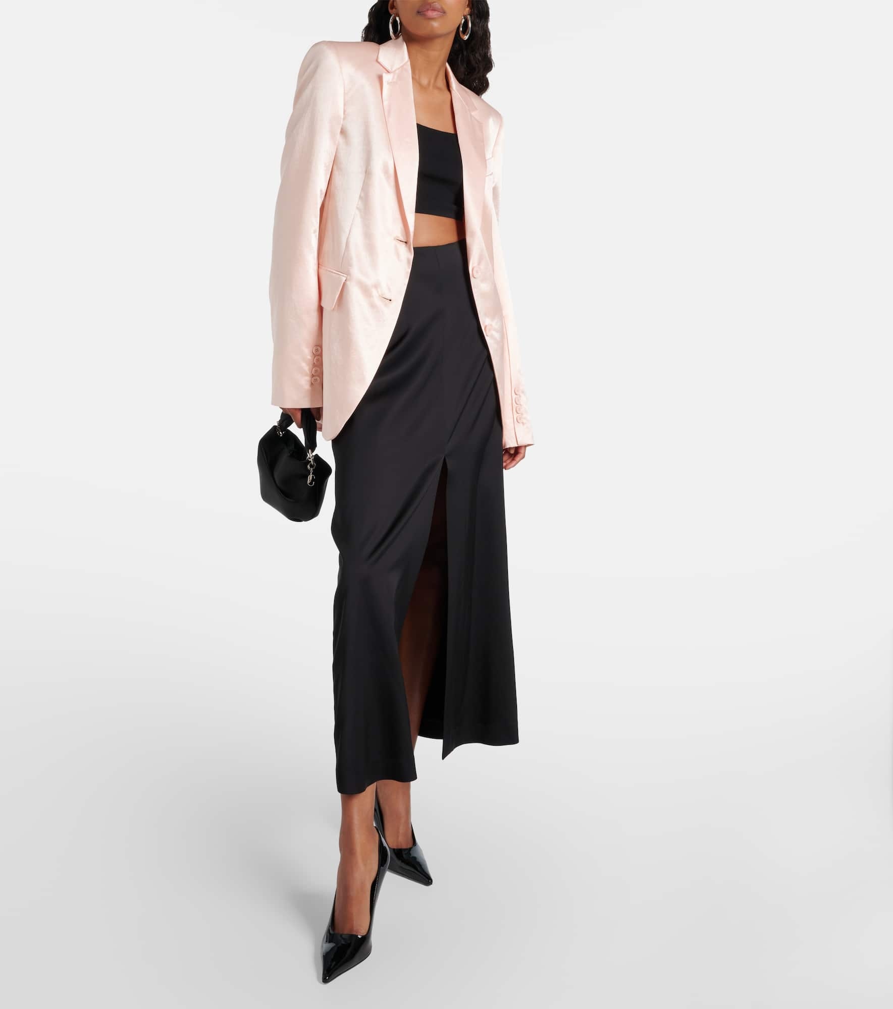 Volante satin blazer - 2