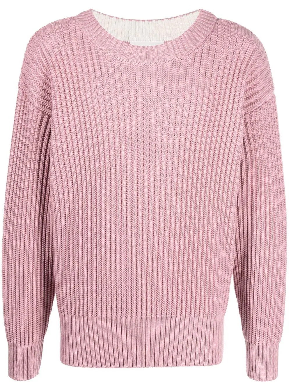 crew-neck rib-knit jumper - 1