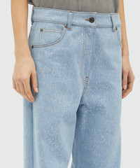 MSGM｜JEANS (3641MDP248L 247292 89) MSGM STRAIGHT-LEG JEANS WITH BACK LOGO LABEL | miinto