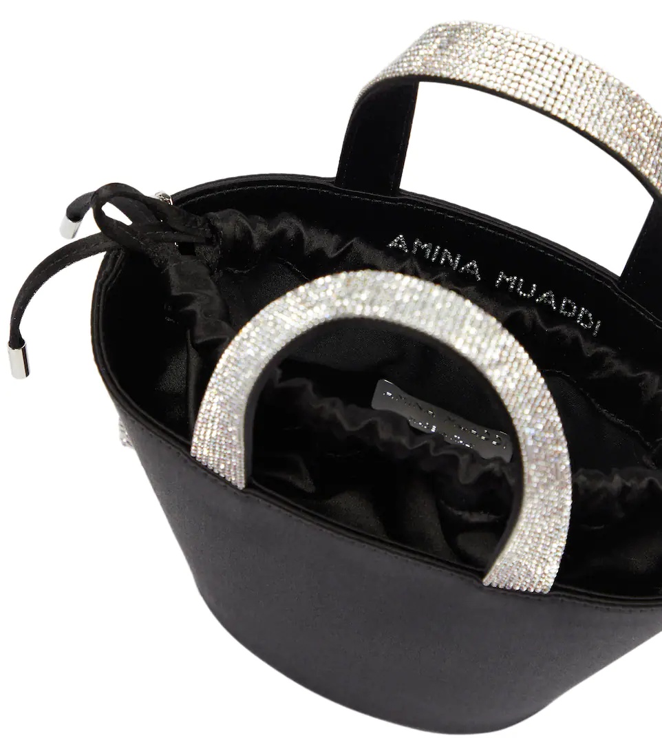 Rih embellished satin bucket bag - 3