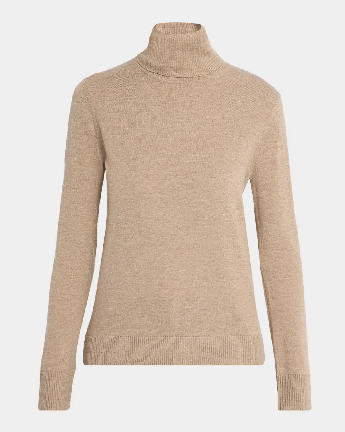 Elbow-Patch Wool Turtleneck Sweater - 1