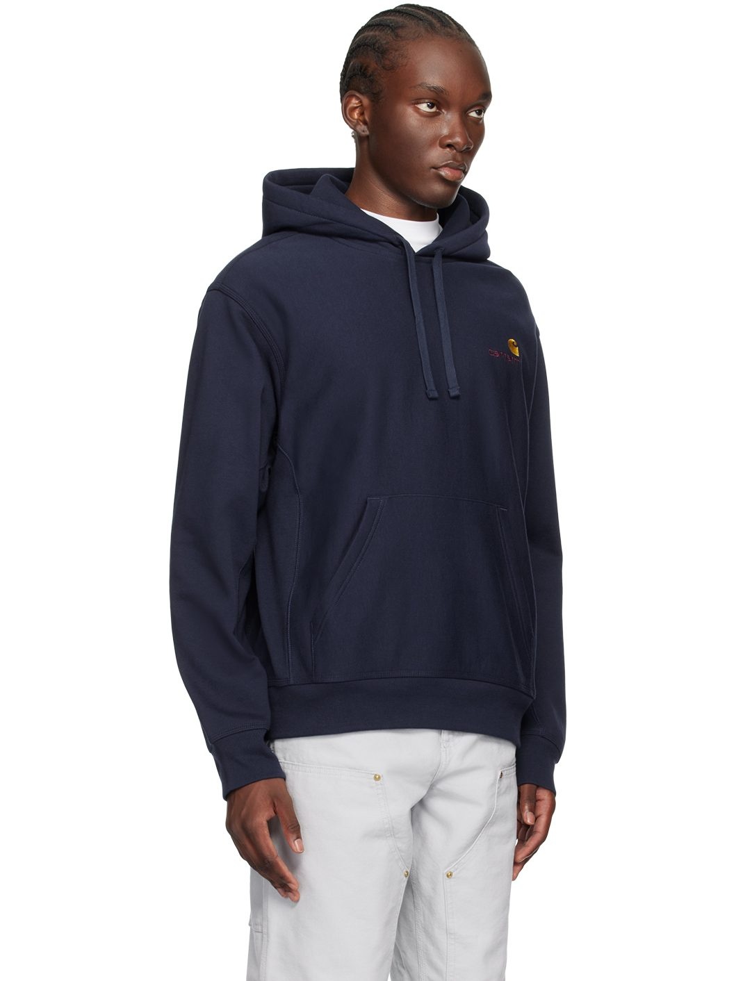 Navy American Script Hoodie - 2