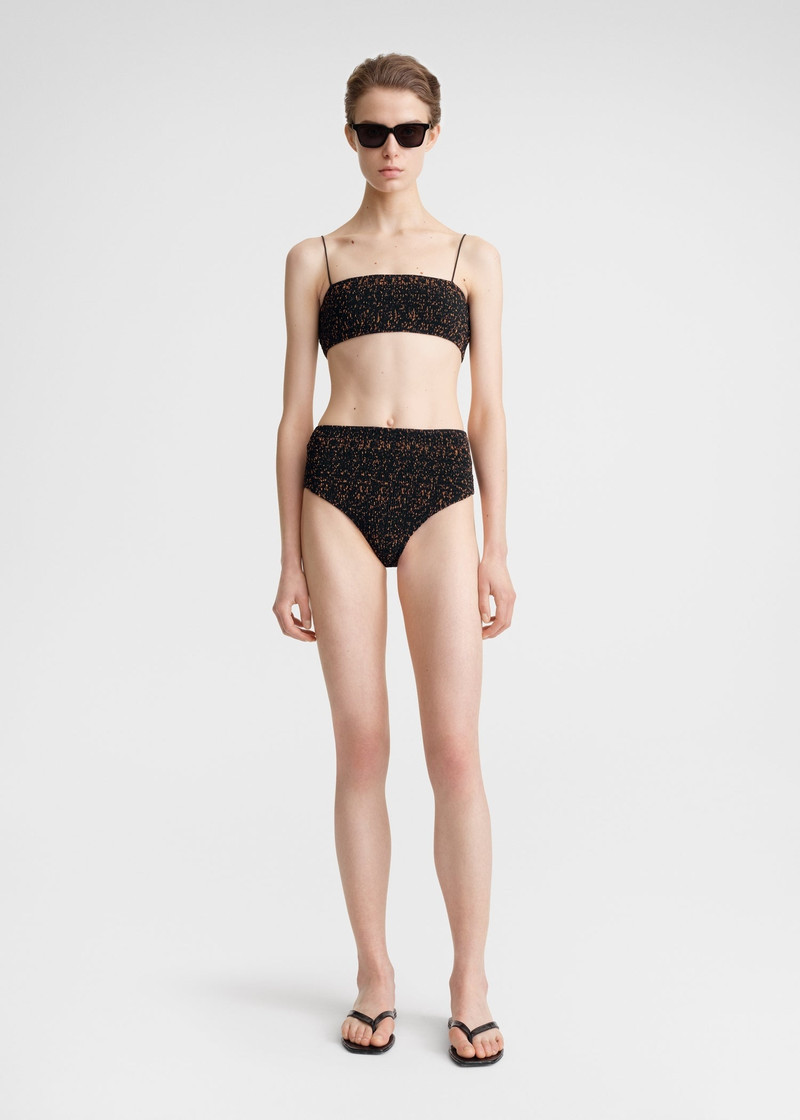 Totême Smocked bikini bottoms tortoise outlook